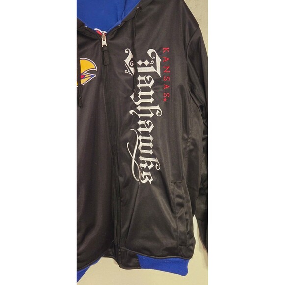 KANSAS JAYHAWKS MEN'S REVERSIBLE HEAVY WEIGHT JACKET SIZE XXL - Picture 3 of 10